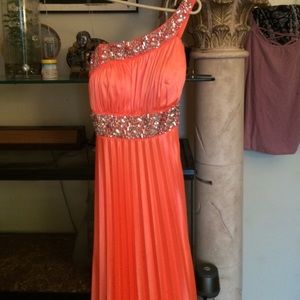 Coral prom dress
