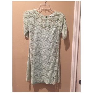 Mint green lace dress