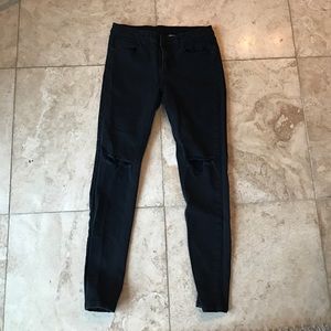 UNIF black ripped knee jeans size 25 WORN ONCE