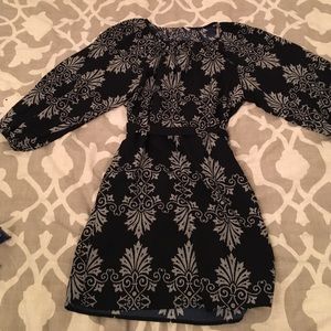 Long-sleeved Patterned Dress