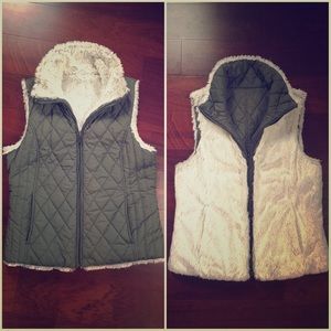 Olive Green Reversible Vest
