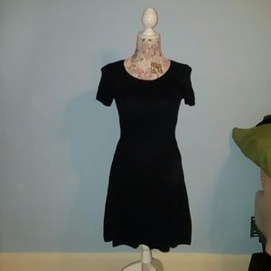 Black sweater dress.  Cute!