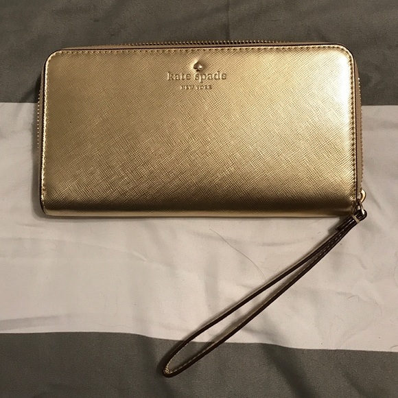 Kate Spade Gold Wristlet