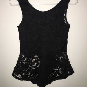 black lace top