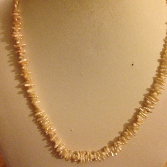 Vintage 3 Strand Cultured Biwa Pearl Necklace Sterling  Vintage Biwa pearl necklace