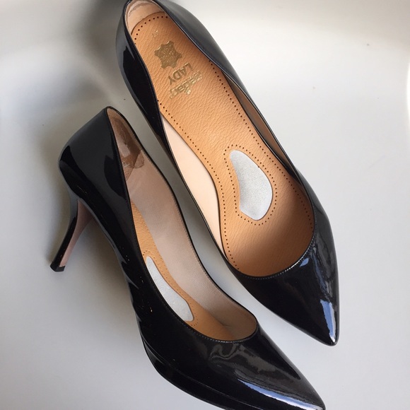 Authentic Prada Black Patent Leather Heels