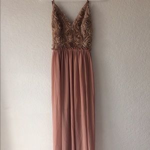 Soieblu Dusty Pink Maxi Dress Open Back