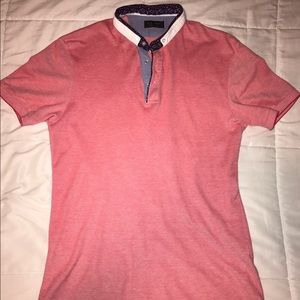 Coral Pink Short sleeve button up from ZARA MEN