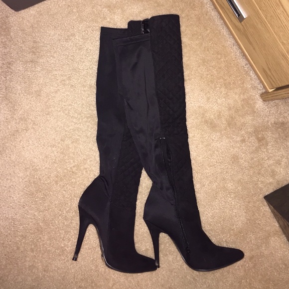 Knee high black boots