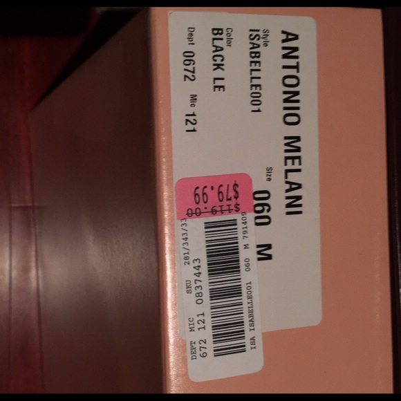 Antonio Melani Soft Black Leather Boots w/ Heel 6M - Picture 4 of 4