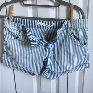 Joe's Striped Denim Shorts