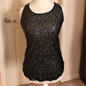 🎉FINAL PRICE! MUST GO!! 🎉Black sequence tank top