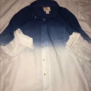 URBAN OUTFITTERS blue and white ombré button up