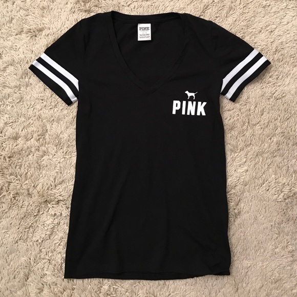 PINK Victoria's Secret Tops - Perfect v-neck varsity tee Pink Victoria's Secret