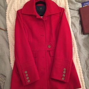 JCrew Red Dress Coat