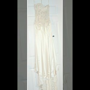 Prom Girl Ivory Satin Dress