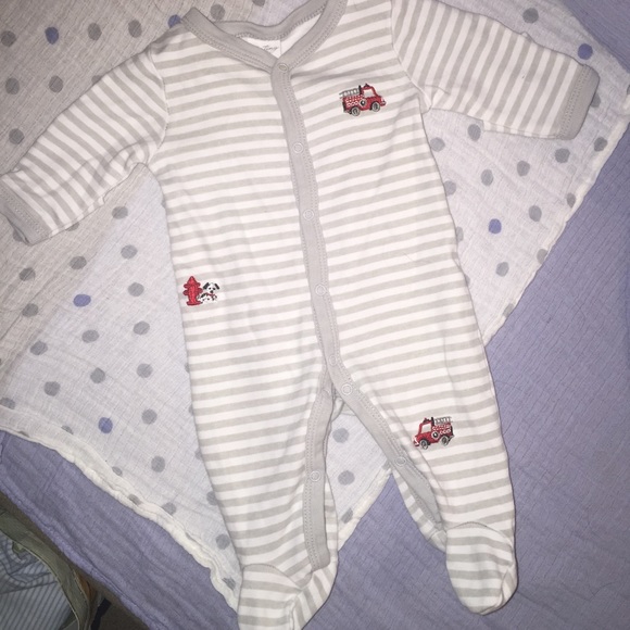 Fire Truck Newborn Footie