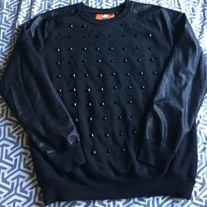 Black studded sweater
