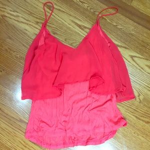 Sparkle & Fade Red Two Layer Tank