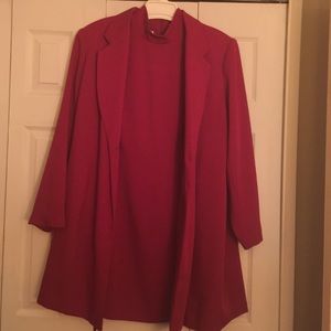 Burgundy dress and jacket