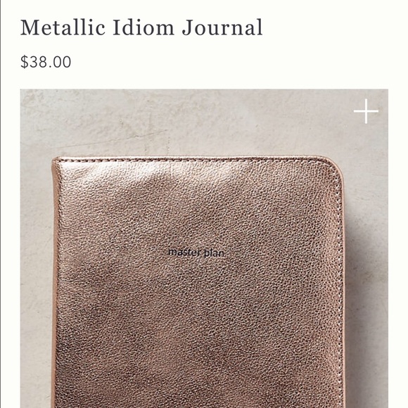 🆕anthropologie metallic idiom journal master plan
