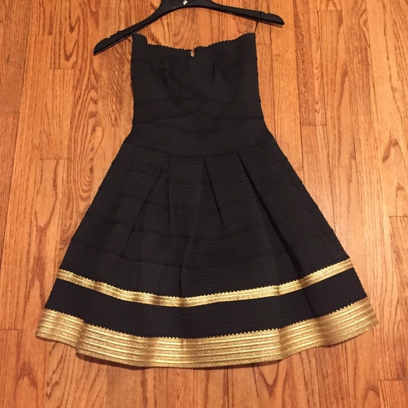 Black and Gold Alythea Dress