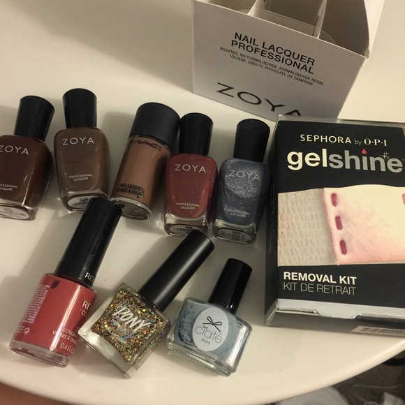 8 nail polish + gelshine removal kit