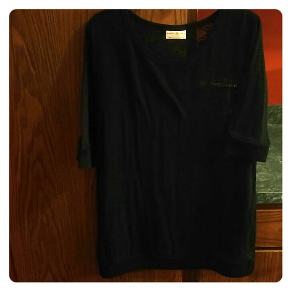 Black Lace Back Blouse