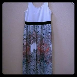 Xl hobo chic design ankle length dress with slits