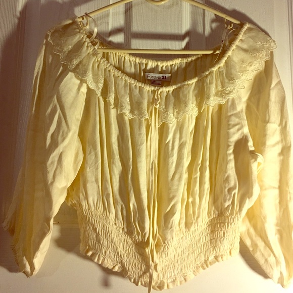 Never Worn, Off the Shoulder, Cropped Blouse