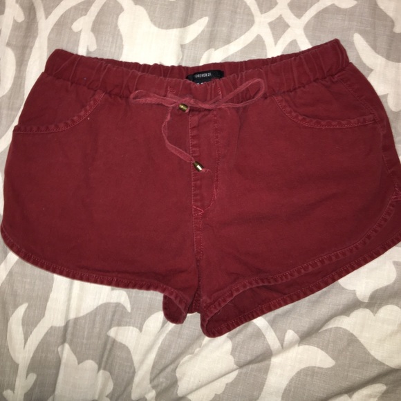 Burgundy Shorty Shorts