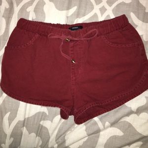 Burgundy Shorty Shorts