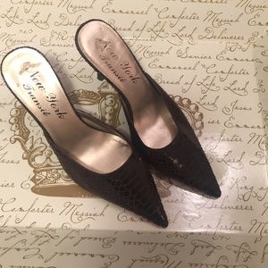 Size 8.5 slip on heels