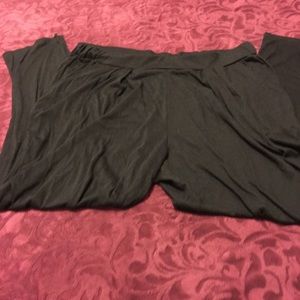 Black relaxed casual pull on pants.