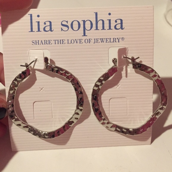 Lia Sophia Hoop Earrings