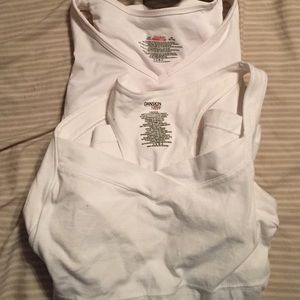 2 cute white workout tanks!