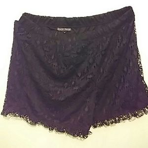Black lace shorts
