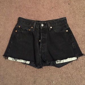 Levi Strauss black jean shorts