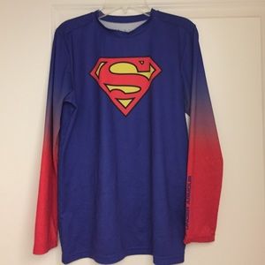 Boys Superman Under Armour shirt
