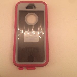 Pink and turquoise otter box iPhone 5/5s