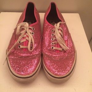 Pink sparkly vans size 9 womens