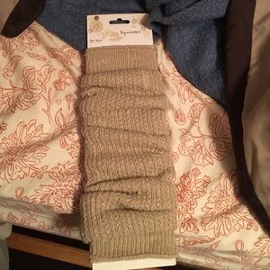 Francesca's glitter tan leg warmers