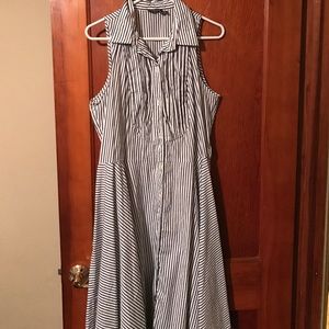 Fit and flare button up dress