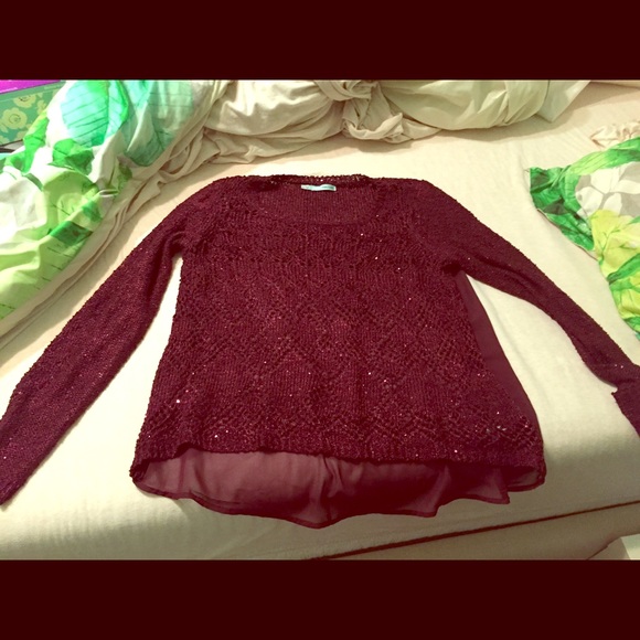 Purple sweater from Maurice's