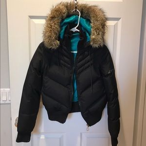 Like new DKNY puffer jacket with detach fur hood