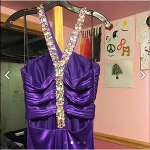 Long purple prime dress