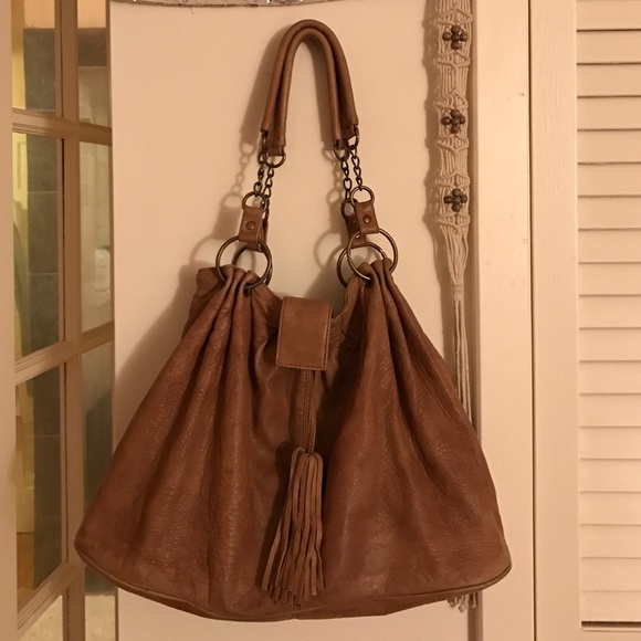 Tan shoulder bag