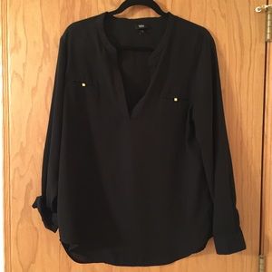 Black long sleeve top