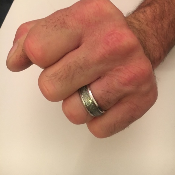 Men's Silver Celtic Dragon Titanium Ring sz 9-12 - Picture 4 of 8