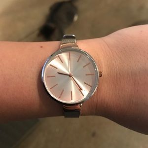 ASOS rose gold and silver watch